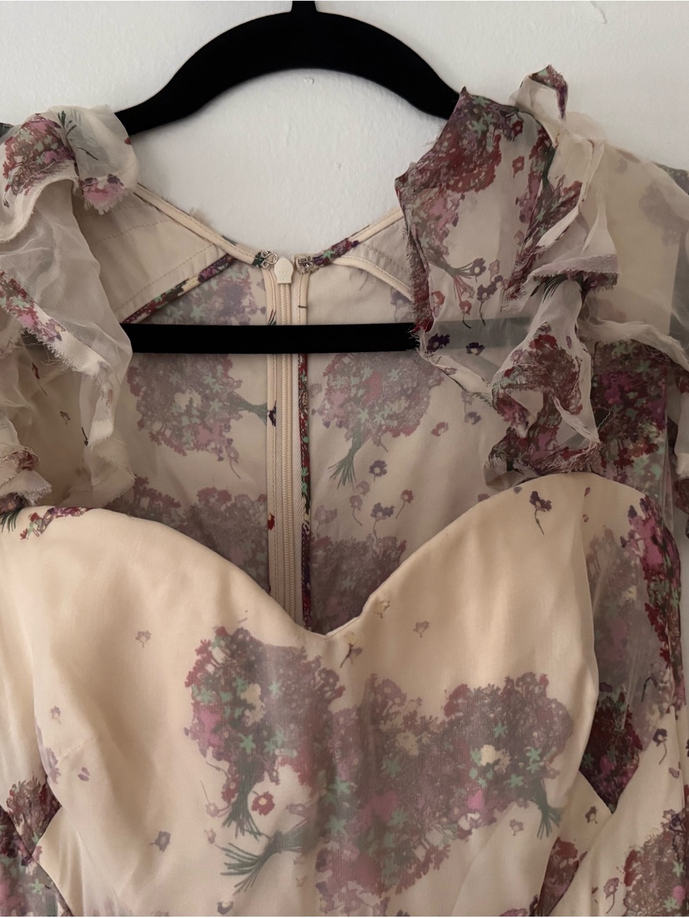 Zac Posen Bouquet Print Silk Gown New With Tags - Picture 6 of 9